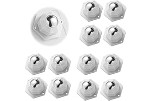 URHELP 12 Stück Kugelrollen Möbelroller Schwerlast, Selbstklebende 360 Grad Kugelrollen,Lenkrollen Klein, für Transport von Möbeln,Nachttischen, Sofas, Schränke, Regalen