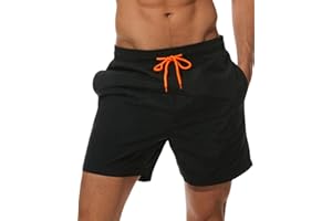Asoodiy Men's Swimming Trunks Beach Shorts Swim Shorts Quick Dry Board Shorts Running Shorts with Mesh Lining