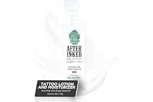 Vegan Tattoo Aftercare Lotion by After Inked. Best for new tattoos, Permanent Make Up, Micropigmentation, Microblading and Laser Removal - 7ml Sachet