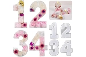 HEYIDAMAI Silikonform Zahlen Advent, Silikonform Adventszahlen 3D, Adventszahlen Gießform, 1-4 Zahlen Form DIY, Kerzenständer Dekoration Esstisch Mittelstück Form.