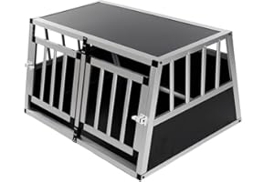 ZOOMUNDO Cage DE Transport pour Chien Caisse Boite Mobile Box Aluminium 2 Portes Premium