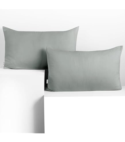 DecoKing 2 Kissenbezüge 50x60 Cm – Baumwollsatin, Geometrisches Mint-Muster, Zweiseitig Bedruckt