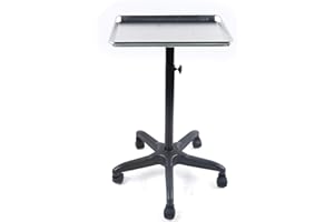 FETCOI Beweglich Friseurwagen Arbeitswagen, Verstellbare Höhe Schönheit Kosmetikwagen Rollwagen, Trolley Für Friseursalon, Tierhandlung, Schönheitssalon (Farbe : Silber)