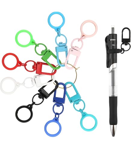 6 PCS Retractable Pen Holders With Lobster Clasp - Silicone Pen Clips For Badge Reels & Lanyards, Multi-Color - View #4