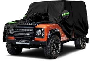 JUDANNA Housse Voiture Extérieur Remplacement pour Land Rover Defender 90 1990-2016, Bâche Voiture Étanche Respirante Complète Anti Soleil Neige avec Porte à glissière