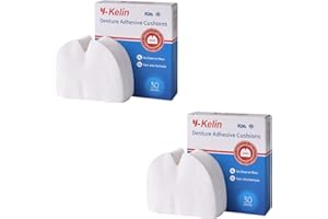 Y-Kelin Denture Adhesive Cushions Upper 30 Pads, 2 pack