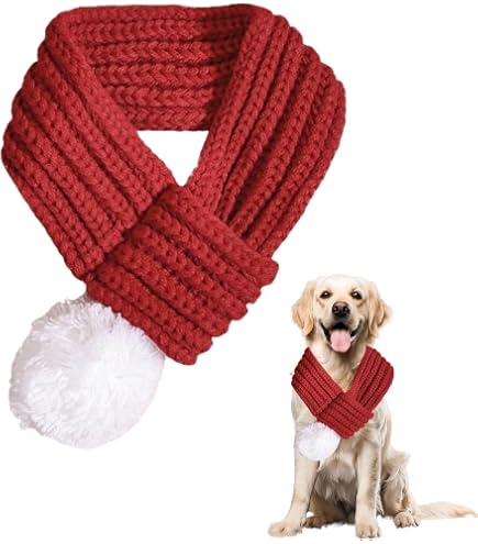 Hundekostüm Set - Hirschgeweih Stirnband Mit Hundeohren & Roter Choker Für Weihnachten & Halloween