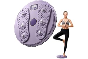 XEERUN Portable Waist Twisting Board, Twister Board for Exercise, Waist Twisting Board with Electronic Counting, Multi-functional Massage Foot Sole Home Fitness Equipment