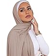ANKOMINA Women Soft Cotton Muslim Jersey Hijab Head Wrap Scarves Fashion Long Scarf Shawls