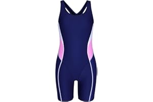 Charmo Girls Swimsuit Boyleg One Piece Athletic Bathing Suit Training Swimwear 7-16 Years