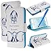 Price comparison product image iPhone 5S Case, We Love Case  iPhone SE Case Flip Cover Elephant Pattern Don't Worry Be Happy Cute Animal Pattern Magnetic Wallet Case Card Slot Bookstyle Soft TPU Inner Case Protective iPhone 5 Case