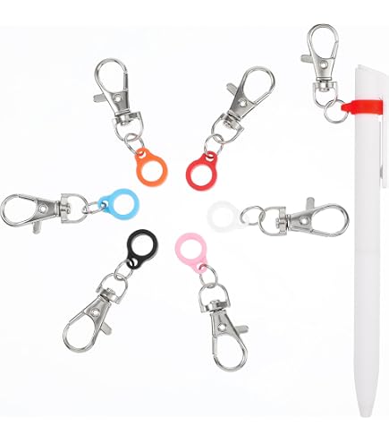 Lewtemi 10 Sets Pen Leash & Silicone Lanyard – 24 Inch Neck Strap With Metal Carabiner – For Clipboard, Notebook, Office Use (Morandi Colors)