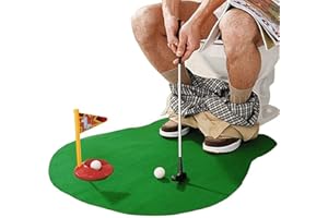 YOULALA Jeu de Toilettes,Jeu de Golf,Mini-Golf Putter Pot Potty Salle de Bain nouveauté Mettre Cadeau Formateur Jouet (80cm*69cm)