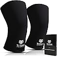 Titan Armour® Premium Knee Sleeves Weight Lifting | 7mm Double-Ply Neoprene | Knee Compression Sleeve for Support & Protection | Knee Support Sleeves for Powerlifting, Squats, Crossfit, Strongman |