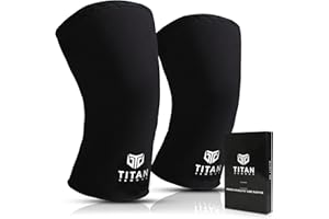 Titan Armour® Premium Knee Sleeves Weight Lifting | 7mm Double-Ply Neoprene | Knee Compression Sleeve for Support & Protection | Knee Support Sleeves for Powerlifting, Squats, Crossfit, Strongman |