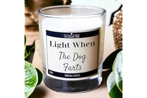 HANDMADE Light When The Dog F@rts Scented Candle - Includes Gift Box - Funny Gift Ideas - Christmas - Birthday Gift - Gifts For Mum - Gifts For Dad - For Men & Women, Friends