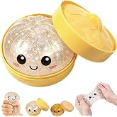 Glitter Buharda Doldurulmuş Topuz Squishy Oyuncak Vapur Kutusu, Yumuşak Yavaş Y&uuml;kselme Sıkma Stres Giderici Fidget Oyuncak, S