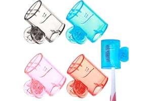 BOPRKTM 4 Piezas Fundas para Cabezal de Cepillo de Dientes Fundas Protectora para Cepillo de Dientes Eléctrico y Manual Clip Protector para Cepillos de Dientes de Plástico para el Hogar, Viajes