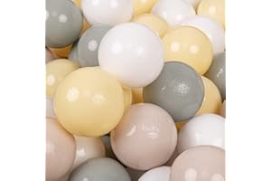 KiddyMoon Bolas Colores Pastel Color Only para Piscina Plástico Niños Infantil ∅ 7Cm Fabricado UE Sólo Color Pastel