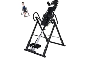 VONLUCE Panca di Inversione Pieghevole Tavola di Inversione Gravitazionale con Altezza Regolabile Ideale per Allenamento Muscolare e Sollievo dal Dolore alla Schiena capacità di Carico Fino a 150 kg