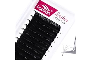 ‎FADVAN Selbstfächernde Volumen Wimpern Easy Fan Lashes Wimpernverlängerung D Curl 0.07mm 11mm 12Row Leicht Fächernde Wimpern für Volumentechnik Wimpern Extensions (11mm, 0.07-D)