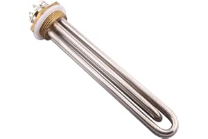 DERNORD Elemento riscaldatore dell'acqua 24V 900 watt 1,25" pezzo di ricambio dell'elemento riscaldante della flangia di rame