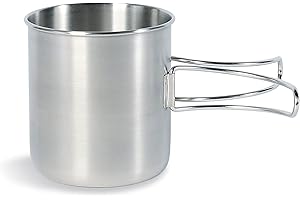 ‎TATONKA Tatonka Becher Handle Mug (500/600 oder 850 ml) - Tasse aus rostfreiem Edelstahl - Mit Klappgriffen und Volumenskalierung - kompatibel mit Nalgene Weithals 1L