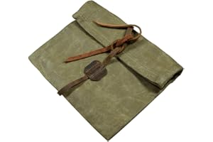 Hide & Drink, Waxed Canvas Survival Roll Top Pouch, Multipurpose Bag, Lightweight Case, Outdoor Accessories, Classic Traveling & Camping Essentials, Handmade