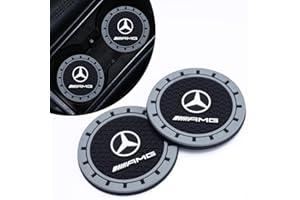 INTERTEST Anti-Dérapant Porte-Gobelet De Voiture Coaster,Support Gobelet Voiture Dessous De Verre Compatible avec AMG Mercedes Benz GT GLC GLE G C-Class S E-Class GLA, Voiture Support Gobelet Accessoire