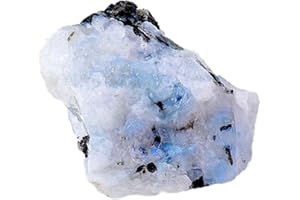 RJINGSHI Raw Rainbow Moonstone Crystal Stone Natural Rough Gemstone Unpolished Healing Crystal Specimen Spiritual for Polishing, Sanding, DIY, Decor, Reiki, Collection, Crafts (1.5-2 inches)