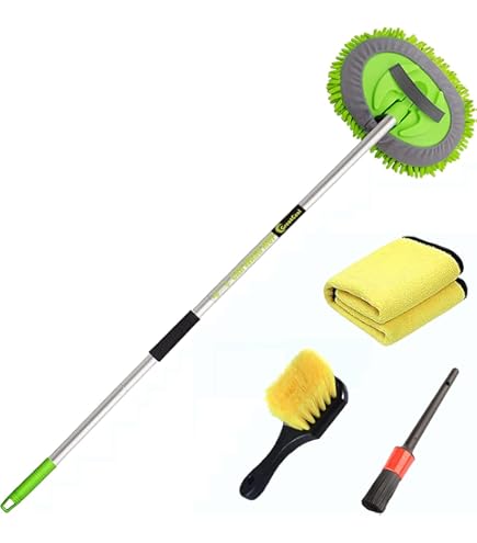 Spazzola Ad Acqua Per Finestre Con Asta Telescopica - Spazzola Ad Acqua 35/55cm, Tubo 7-12m Per Pulizie Alte Kit Pulizia Pannelli Solari