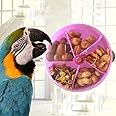 Bird Foraging Toy Seed Food Ball Rotate Wheel for Parrot Budgie Parakeet Cockatiel Conure African Grey Cockatoo Macaw Amazon Lovebird Finch Canary Cage Feeder