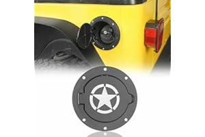 TDHLW Tapa de Tanque de Gasolina para Puerta de llenado de Combustible, Accesorios Exteriores para Jeep Wrangler TJ 1997-2006,Pentagram