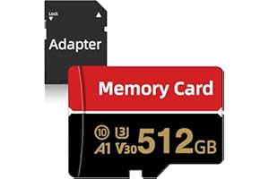 senmanber Speicherkarte 512 GB TF-Karte Schnelle Geschwindigkeit Mini Speicherkarten Wasserdicht Memory Card 512GB mit Karte Adapter für Kameras, Smartphone, Tablet, PC