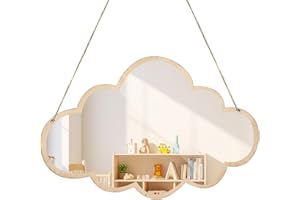 ‎HAPIVIDA Hapivida Kinderzimmer Acryl Spiegel 38×25 cm Cute Cartoon Stil 3D Acryl Aufkleber Hängender Bruchsicherer Spiegel, Wandspiegel Badezimmer Spiegel Wanddekoration für Wand, Heimdekoration