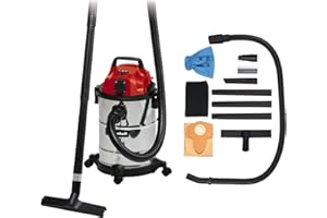 Einhell Aspirateur eaux et poussières TC-VC 1820 SA (1250 W, Cuve 20L, Prise synchro OEP, Livré avec accessoires)