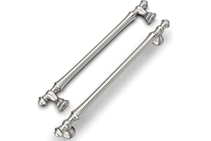 Amerdeco 10 Piezas Tiradores Cocina Tirador Armario 160mm,Aleación de Zinc, Satinado Cepillado, para Puertas y Cajones, UK0017