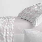 Burrito Blanco | Bed Sheet Set 100% Cotton Bed 150-160 Quartz | 4 pieces: fitted sheet, top sheet and 2 pillowcases | 144 thr