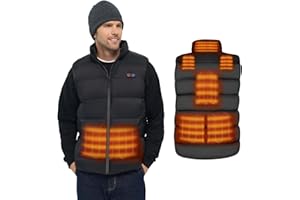 DR.PREPARE Unisex Heated Gilet, with Three Adjustable Sizes M & L & XL, Lightweight Heated Jacket with 3 Heating Levels, 10 Heating Zones, Smart Buttons(Battery Pack Not Included)