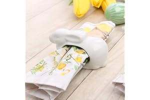 HOLST PORZELLAN Holst Porcelana psha 125 Servilletero Conejo, Color Blanco, 8 x 3.5 x 4.5 cm