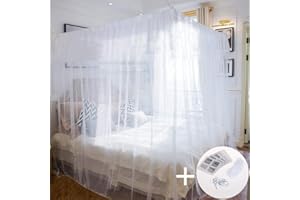 Faburo Mosquitero Cuadrados para Interior y Exterior, Mosquitera Grande para Cama Matrimonio, Cuna Antimosquitos Bebe | Mosquito Net for Bed Camping Dosel Viaje 220 x 200 x 200 cm