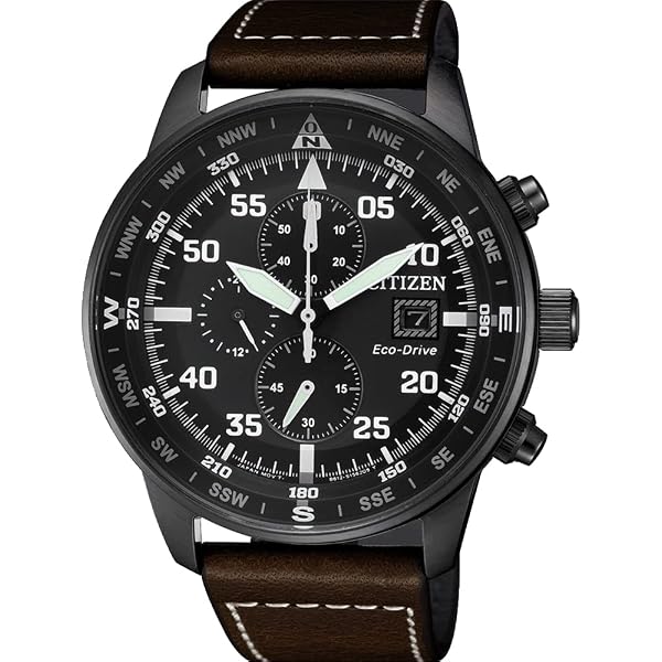 CITIZEN Herrenuhr BM6756-01A Eco-Drive | Vergoldetes Gehäuse, Schwarzes Lederband, 40 Mm, Wasserdicht 3 ATM