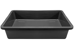 MUDDY HANDS Heavy Duty Large Plastic Potting Tray Rectangle Multi Purpose Garden Greenhouse Plant Pot Tidy Work Table (Length: 64.5cm - Width: 49cm - Height: 12cm) (Black)