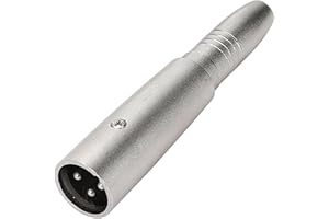 Greluma 1 pièce adaptateur XLR mâle vers femelle 6,35mm, prise XLR 3 broches vers connecteur audio prise 1/4",convertisseur TS/TRS vers prise XLR pour mixeurs,microphone,amplificateur