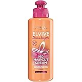 L'Oréal Hair Leave In Conditioner Cream, by Elvive Dream Lengths, No Haircut Cream, For Long, Damaged Hair, with Keratin, 200
