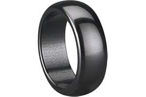 Jude Jewelers 8mm Classical Simple Plain Black White Ceramic Ring Wedding Band
