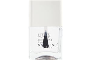 Nails Inc - Better On Top QUICK-DRYING Top Coat Nagellack - Schnelltrocknend in 45 Sekunden - Vegan & Tierversuchsfrei - Glänzender, Feuchtigkeitsspendender Top Coat - Perfekte Maniküre