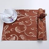 El hotel restaurante MAT MAT Estilo Square flor servilleta servilleta 43 * 43 cm 1 block,Gold...