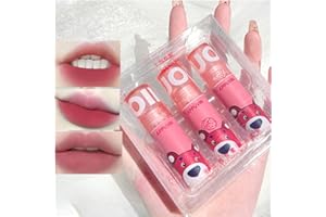 Sitovely 3 Couleurs Rouge à lèvres mat velours ensemble de boue à lèvres, Longue durée imperméable à l’eau Smudge Proof Pink Color Lip Gloss Set avec boîte cadeau | Texture de boue (B)