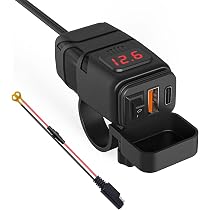 Presa per caricabatterie con doppia porta USB QC3.0 12VLED impermeabile per moto